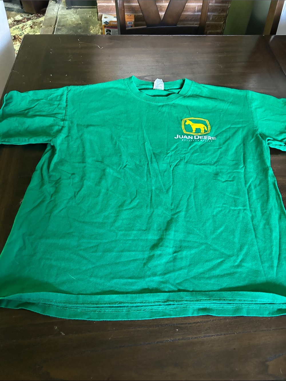 Juan Deere Green Short Sleeve Tee with Yellow Logo